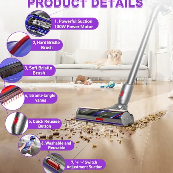 INF Uppgraderad Motorhead Rengöringshuvud för Dyson V10 Dammsugare