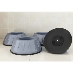 INF Vibrationsdämpande fötter till tvättmaskin/torktumlare Grå 4-pack