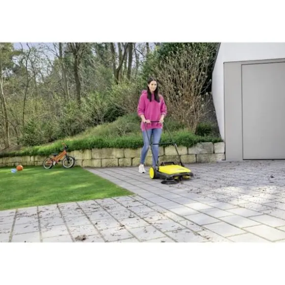 KARCHER S 4 mekanisk sopmaskin - 20L tank - 1 sidoborst - 1800 m²/h Gul svart