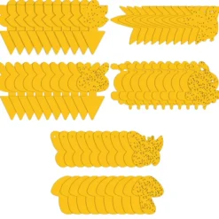 Klibbig fälla mot bananflugor och skadedjur på krukväxter 60-pack Gul