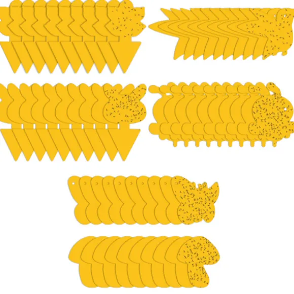 Klibbig fälla mot bananflugor och skadedjur på krukväxter 60-pack Gul