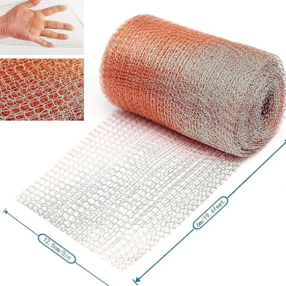 Kopparnät för gnagare - 100 % stickat kopparnät för skadedjursbekämpning (6 meter)