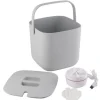 3,8L Mini-tvättmaskin med brusreducering, hygienisk, bärbar USB-tvättmaskin för strumpor och underkläder