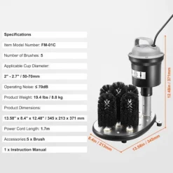 Lave-verres Elektrisk Kommersiell-Duoku-Rengjøringsmaskin med 5 Børster-1200 Kopper/Time-for Vin Glass