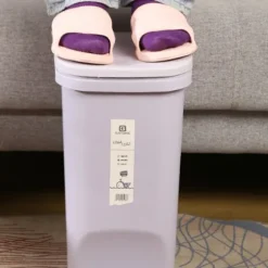 8LSquare papperskorg med lock, kreativ stor papperskorg Purple