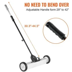 Magnetisk Rullande Sopmaskin-Duoku-50 lb-Skjutsopmaskin med 24 tum och Teleskophandtag