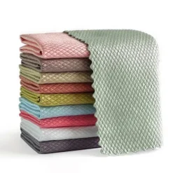 Mikrofiberdukar Rengöringsdukar 10 Fiskfjäll Rengöringsdukar 40x30cm (Slumpmässig Färg), Miljövänlig Återanvändbar Handduk för Rengöring av Bilglas Wi [DB] | Fyndiq