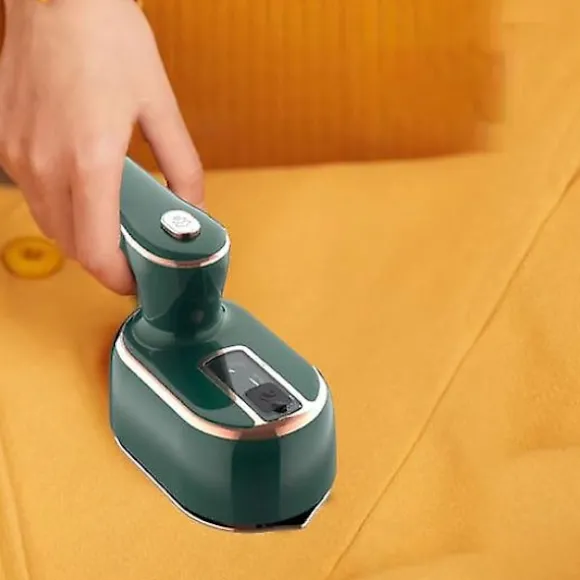 Mini Handhållen Ångstrykjärn med Roterbart Handtag Torr Våt Användning Lättviktig Bärbar Klädångare Strykmaskin purple EU Plug