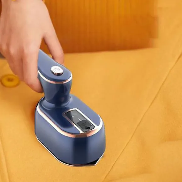 Mini Handhållen Ångstrykjärn med Roterbart Handtag Torr Våt Användning Lättviktig Bärbar Klädångare Strykmaskin purple EU Plug