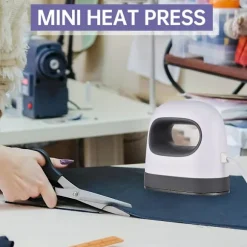 Mini Värmepressmaskin T-Shirt Tryck Enkel Värmeöverföringspress Järnmaskiner för Kläder Väskor [DB] Grey AU Plug