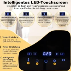 Minitorktumlare 5 kg med LED-pekskärm och desinfektions- och luktborttagningstork