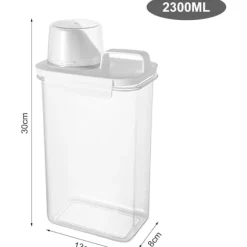 2300ML Förvaring för Tvättmedel, Tvättmedelsbehållare Doseringboll Flytande Tvättmedel