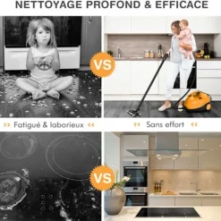 Mångsidig Dampförare 2000W COSTWAY, Bedbuggar - 1,5L Behållare, 19 Tillbehör, 4,0 Bar - LED Indikator - 108℃ - Kvalster Orange Blå