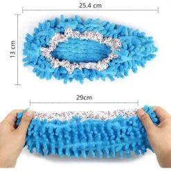 Mopptofflor, Kitteny 3 par multifunktionella mikrofibermoppskor rengöringstofflor för hemmet, 3 färger 6 st