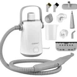 Multifunktionell ångtvätt bärbar handhållen ångrengöringsmaskin med 1000 W effekt grå
