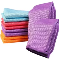 Multifunktionella rengöringsdukar med fiskfjällsmönster, mikrofiberdukar för polering av glas och torkning av disk 30 X 40cm [DB] Overlock 30 X 30cm | Fyndiq