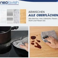 NeoLavish - Mikrofiberduk - 6-pack - Mikrofiberdukar för bilar - Mikrofiberduk - Kökshandduk - Universal M