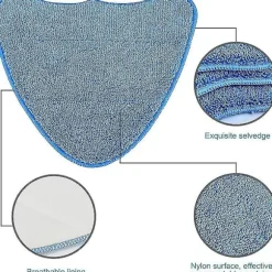 Ångmopp Pads för Dirt Devil DSS04-E01 Ångrengöringsborste (4-pack) [DB]
