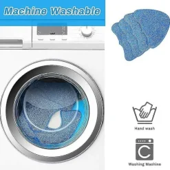 Ångmopp Pads för Dirt Devil DSS04-E01 Ångrengöringsborste (4-pack) [DB]