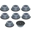 [NT] Vibrationsdämpande fötter för tvättmaskin/torktumlare Grå 8-pack