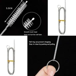2-pack 152 cm lång piprensare flexibel rörrengöringsborste kylskåpsrengöring [JUN]