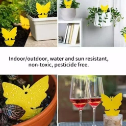 100-pack - Flugfälla / Flugfälla / Myggfångare - Fångar flugor Yellow Gul