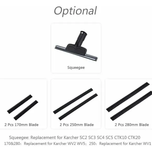 2-pack 280 mm fönsterskrapa ersättningsblad för Kärcher WV2 WV5