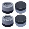 4-pack Anti-vibrationsdynor, gummibullerreducering och vibration, justerbar höjd tvättmaskinsmatta (grå)