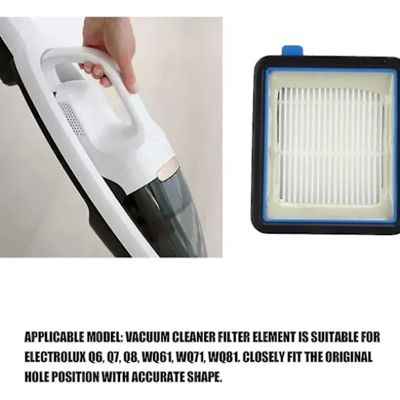 2-pack dammsugarfilter ersättningsdelar för Electrolux Q6 Q7 Q8 Wq61 Wq71 Wq81