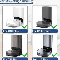 10-pack dammsugarpåsar för D10 Plus / D10s Plus / Z10 Pro / L10 Plus dammsugare, RLS3D dammuppsamlare