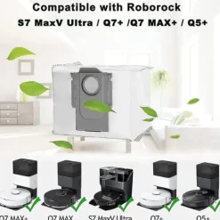 12-pack dammsugarpåsar för Roborock Q7 Max / Q7 Max+ / Q7 Max Plus