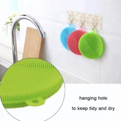 2-pack Disksvamp i silikon - Magnic Silicone Dish Sponge Washing multifärg