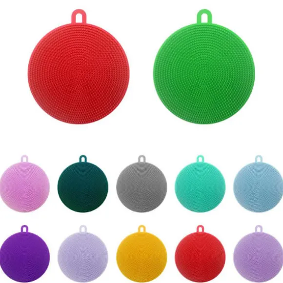 2-pack Disksvamp i silikon - Magnic Silicone Dish Sponge Washing multifärg