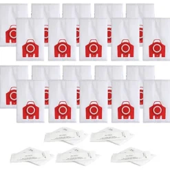 20-pack Ersättningsdammsugarpåsar FJM 3D Efficiency för S200, S300, S600, S4 S6 Compact C2 C1 Serie Dammsugare as shown