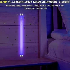 10-pack Ersättningslampor för Insektsdödare 10W för 20W Insektsdödare inomhus, BL T8 F10W 13-tums Lampa