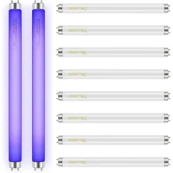 10-pack Ersättningslampor för Insektsdödare 10W för 20W Inomhus Insektsdödare, BL T8 F10W 13-tums Lampa