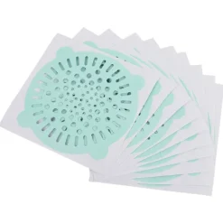 10-pack Grön Självhäftande Engångs Avloppsfilter Golvbrunns Skyddsfilm