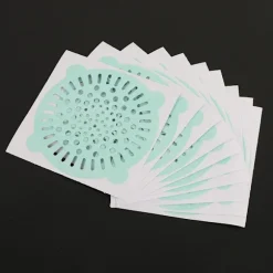 10-pack Grön Självhäftande Engångs Avloppsfilter Golvbrunns Skyddsfilm