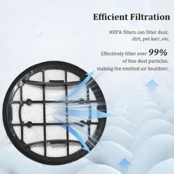 4-pack HEPA-ersättningsfilter för 7000 8000-serien XC7053 XC7055 XC7057 Robotdammsugartillbehör [DB] Black