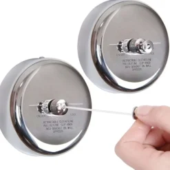 2-pack hållbar 304 rostfritt stål infällbar klädstreck med