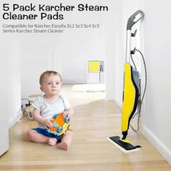 5-pack Kärcher Ångmoppdukar, Kärcher Ångmopp Tillbehör, Kompatibla med Kärcher Easyfix Sc2 Sc3 Sc4 Sc5 Serien Kärcher Ångmopp [db]