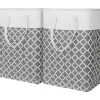 2-pack 75L tvättkorg med långa förstärkta handtag, fristående