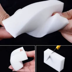 100-pack Magisk Svamp Radergummi Extra Tjocka Stora och Långvariga Melaminsvampar i Bulk - Multi Surface Power Scrubber Skumrengöringsdynor
