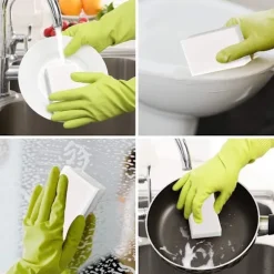 100-pack Magisk Svamp Radergummi Extra Tjocka Stora och Långvariga Melaminsvampar i Bulk - Multi Surface Power Scrubber Skumrengöringsdynor