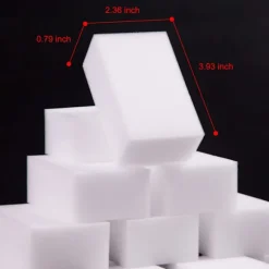 100-pack Magisk Svamp Radergummi Extra Tjocka Stora och Långvariga Melaminsvampar i Bulk - Multi Surface Power Scrubber Skumrengöringsdynor