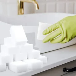 100-pack Magisk Svamp Radergummi Extra Tjocka Stora och Långvariga Melaminsvampar i Bulk - Multi Surface Power Scrubber Skumrengöringsdynor