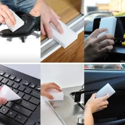 100-pack Magisk Svamp Radergummi Extra Tjocka Stora och Långvariga Melaminsvampar i Bulk - Multi Surface Power Scrubber Skumrengöringsdynor