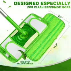 4-pack Mikrofibermopp (Grön) Kompatibel med Swiffer Sweeper