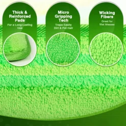 4-pack Mikrofibermopp (Grön) Kompatibel med Swiffer Sweeper