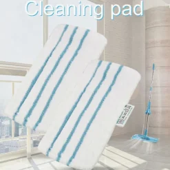 5-pack moppdynor för Black & Decker ångmopp FSM1610 FSM1630 Tvättbara och återanvändbara ersättningsmoppar [BR] white blue
